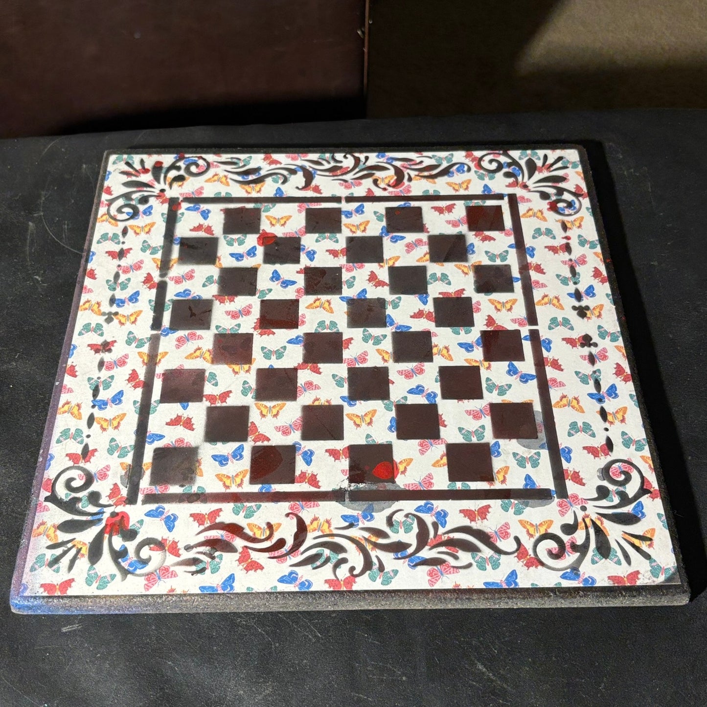 Colorful Butterflies - Scrapbook Chess Set