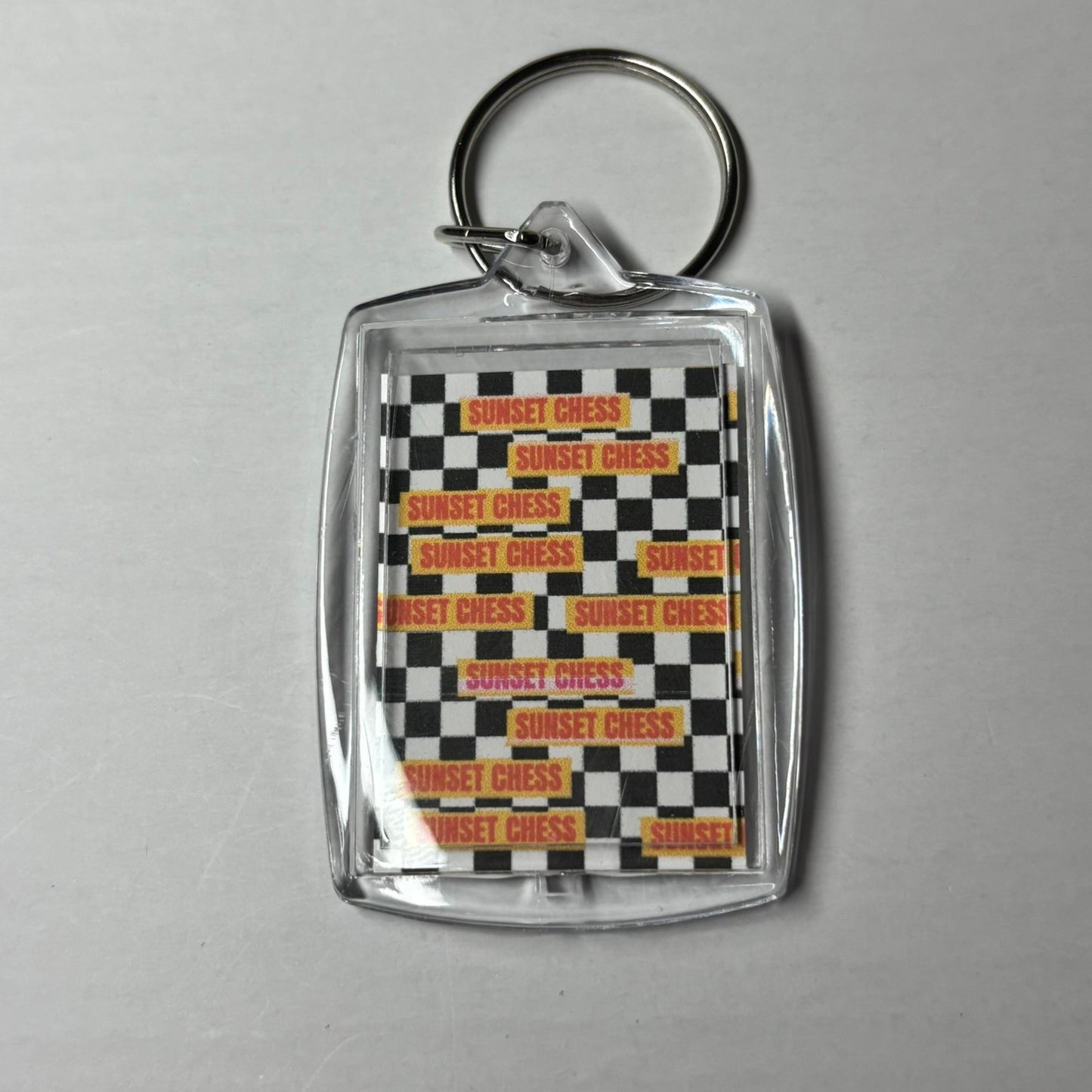 King's Gambit - Sunset Chess Photo Keychain