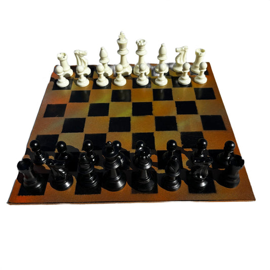 Vibrant Orange - Painted Chess Set