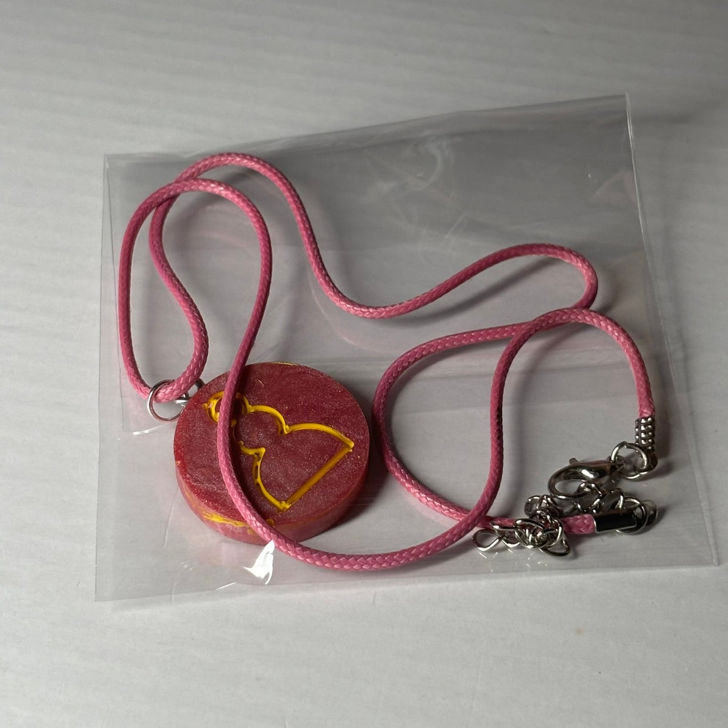 Peach Pink Pawn - Handmade Resin Chess Necklace