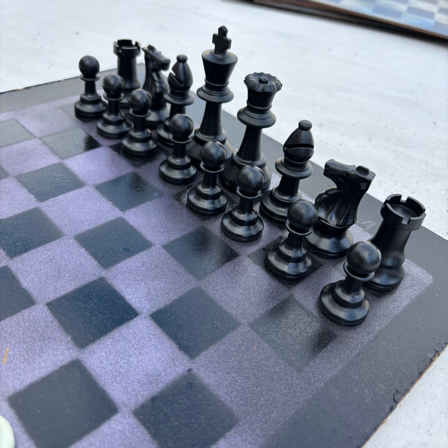 Dark Purple - Painted Chess Set