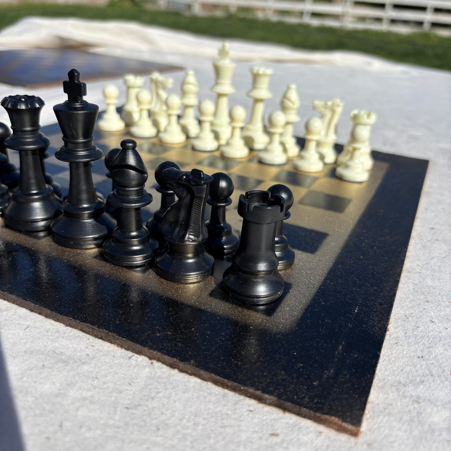 Gold & Black - Painted Chess Set