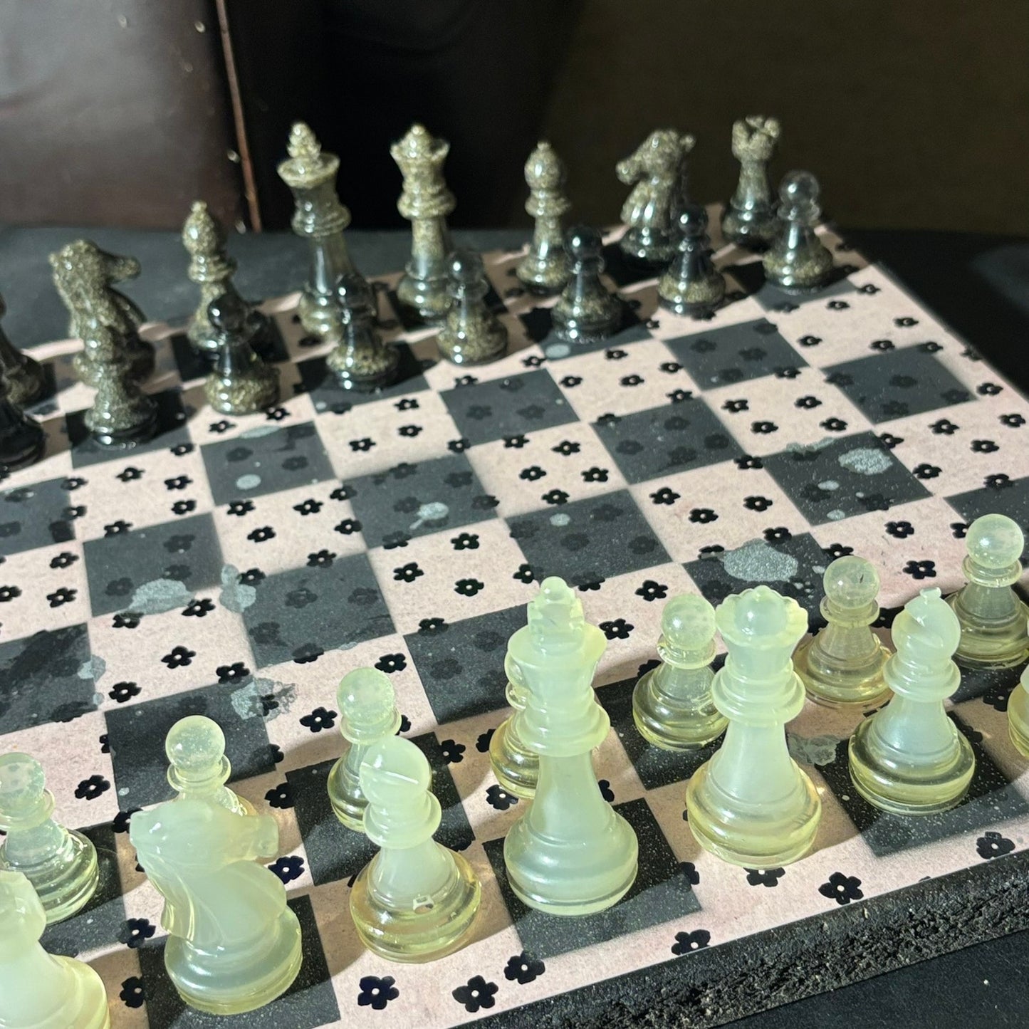 Mini Flowers - Scrapbook Chess Set