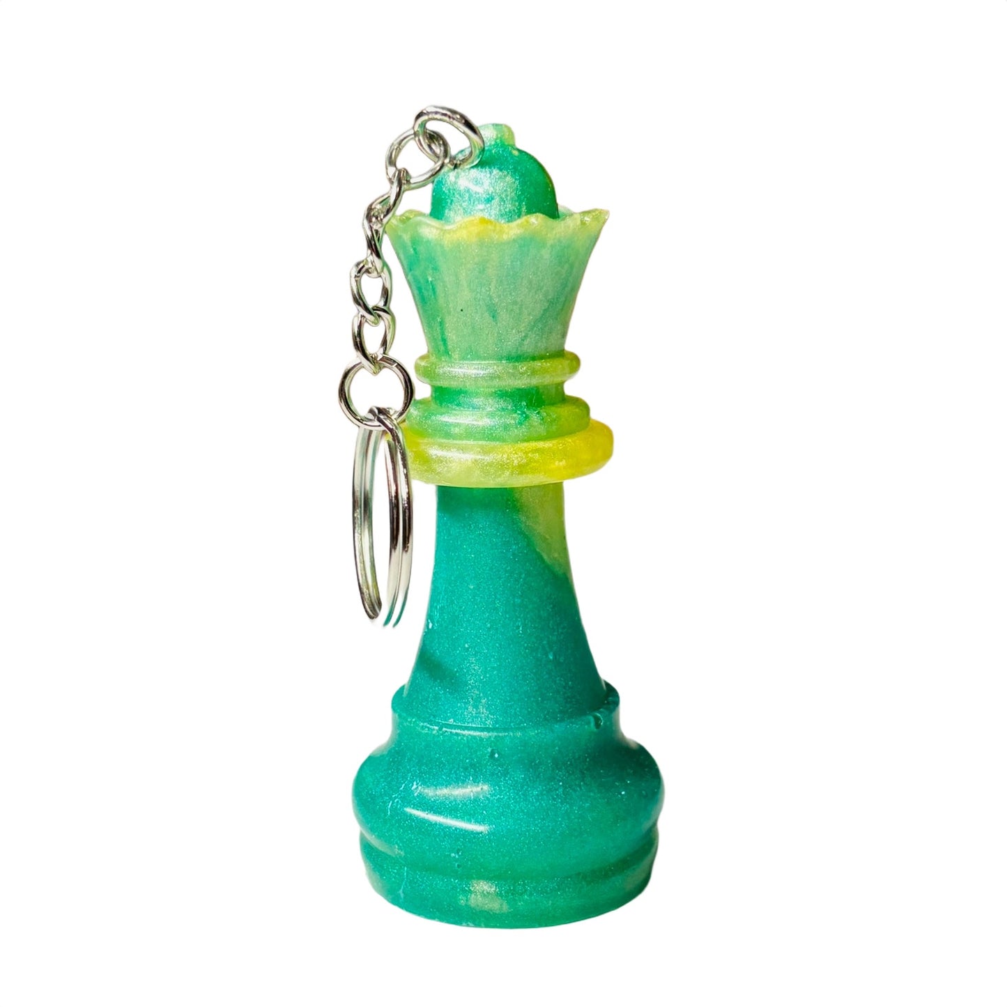 Green Forest Queen - Handmade Resin Keychain - Large Edition