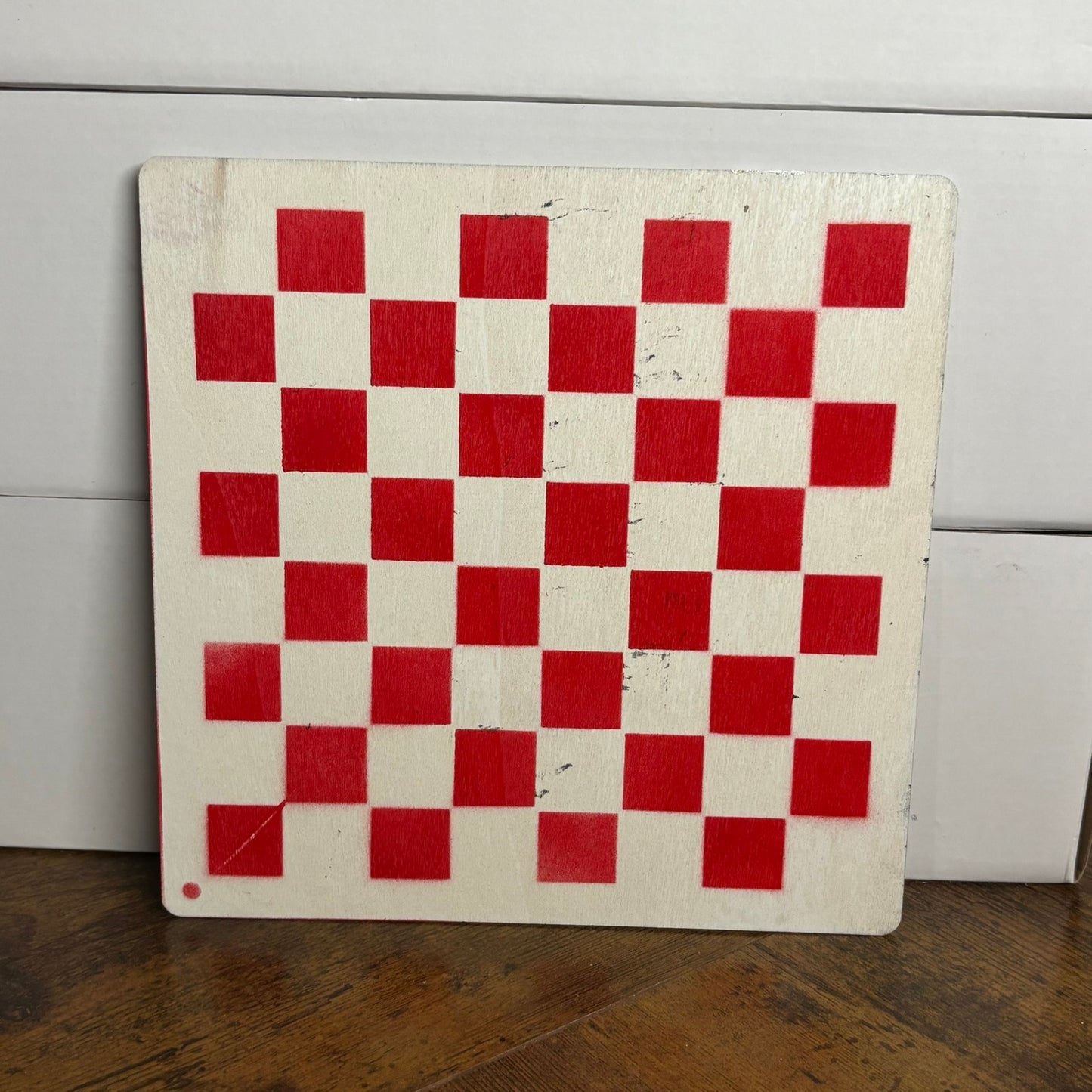 Black & White - Painted Thin Wooden Chess Board