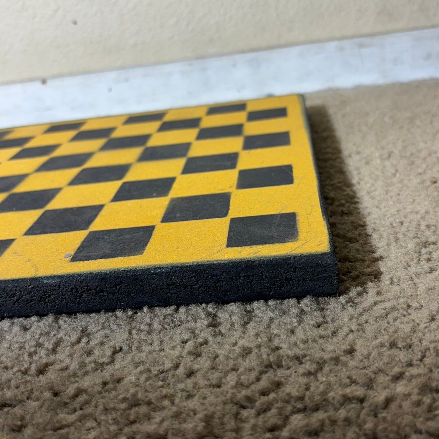 Yellow & Black - Painted Chess Board