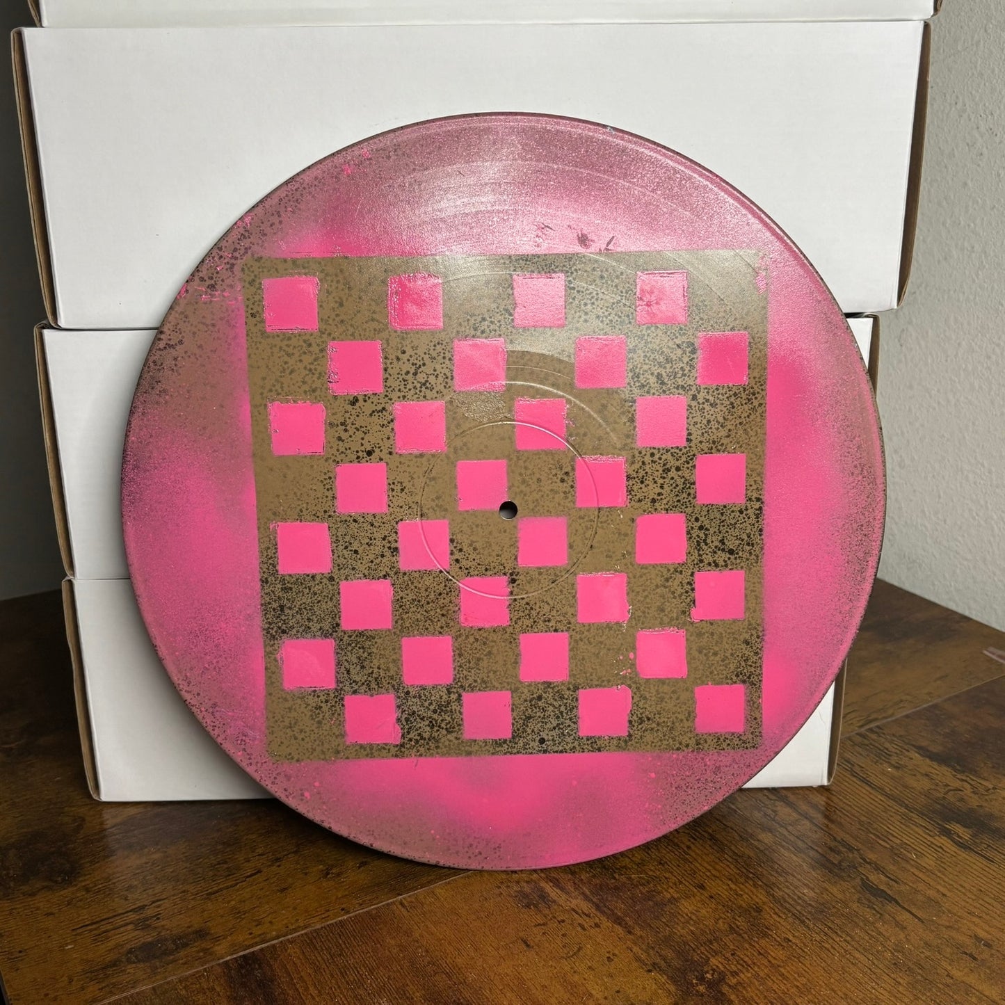 Spotted Pink - Vinyl Chess Board