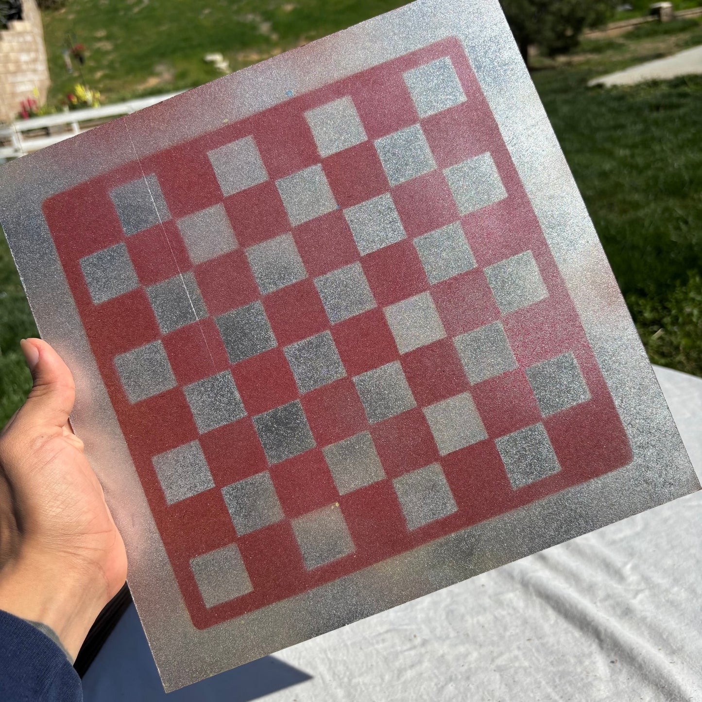 Silver Violet - Painted Chess Set