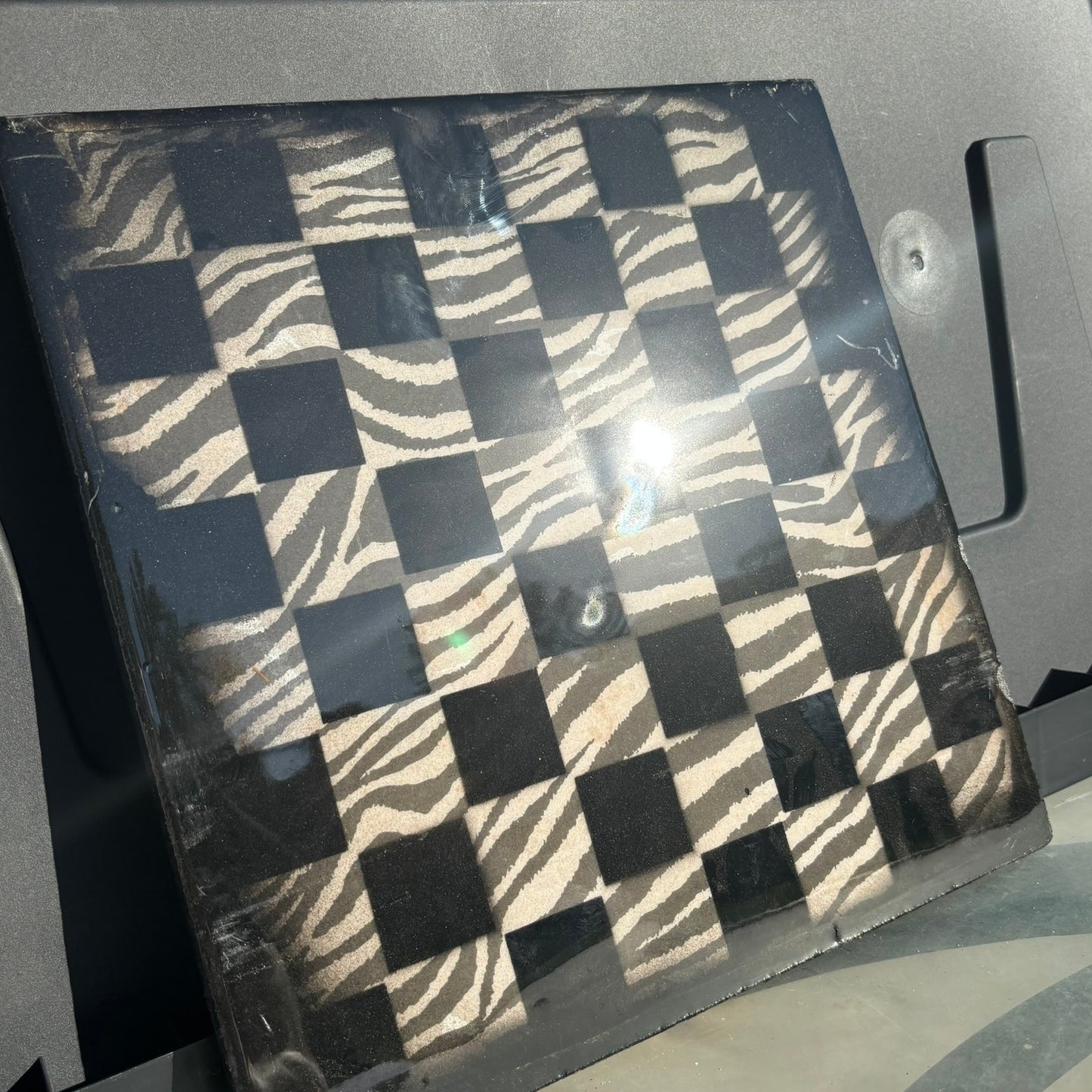 Zebra Stripe - Resin Coated Chess Board