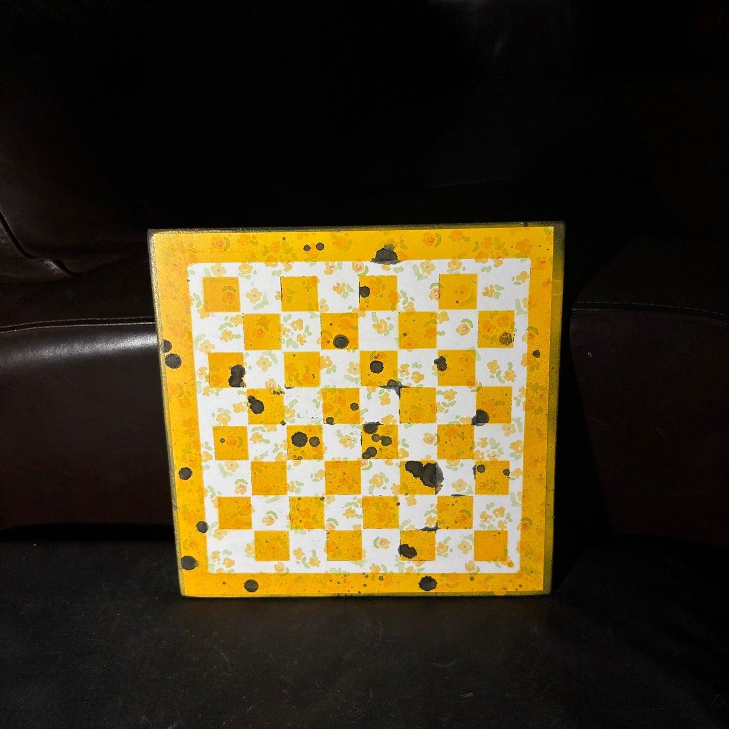 Sunset Yellow - Scrapbook Chess Board