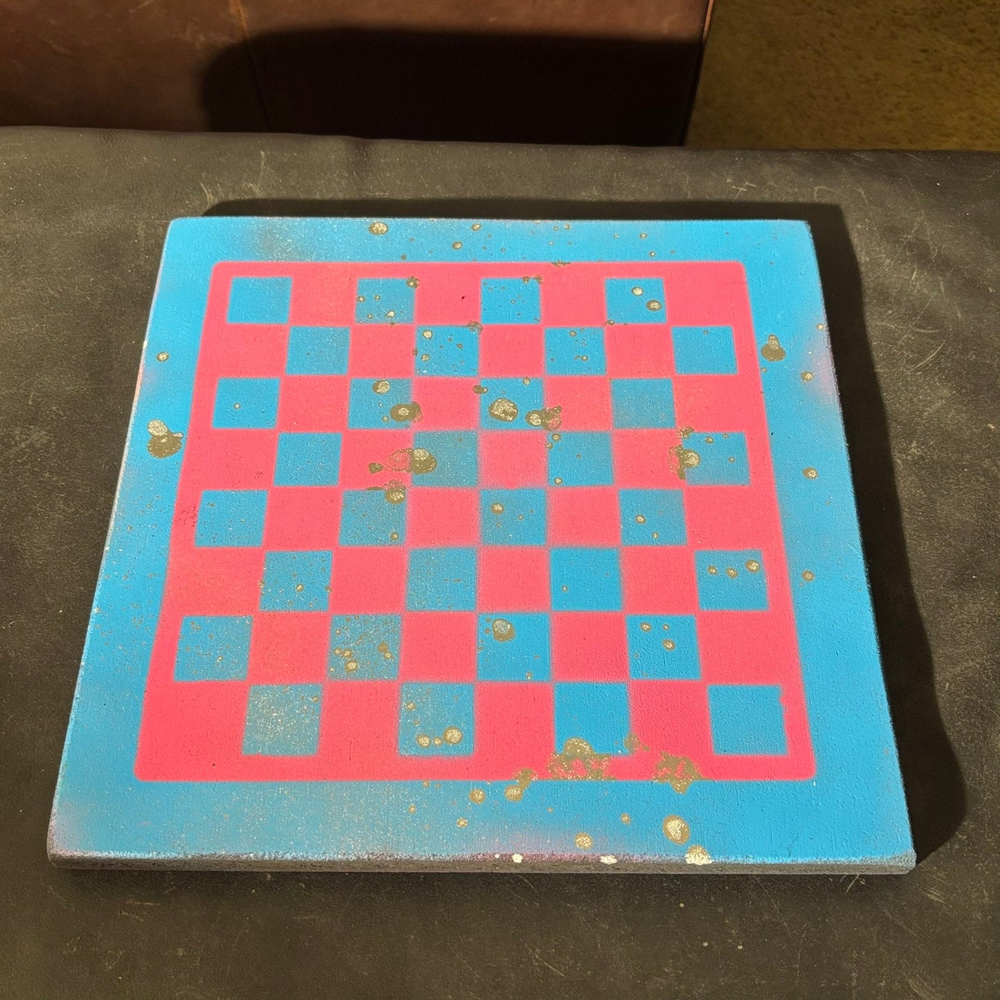 Pink & Blue - Painted Chess Set