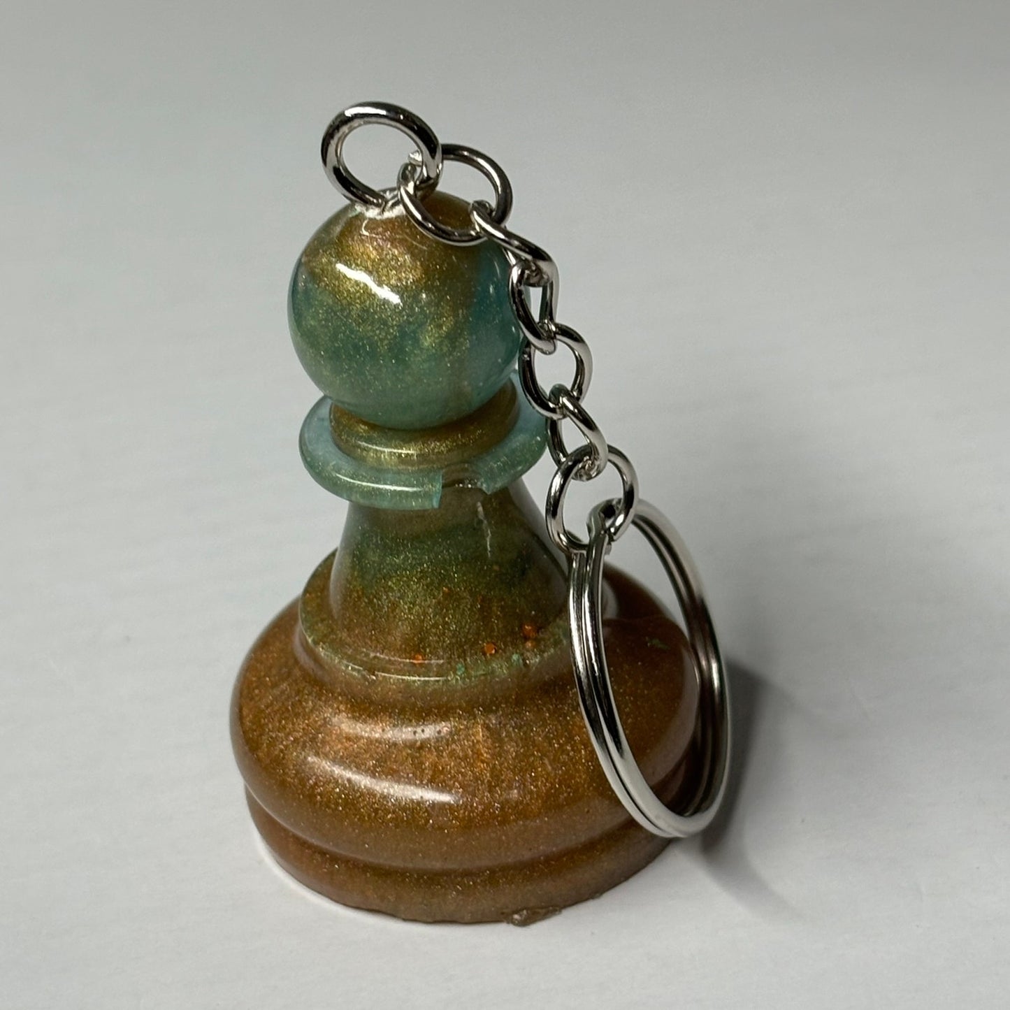 Luxury Green Pawn - Handmade Resin Keychain - Large Edition
