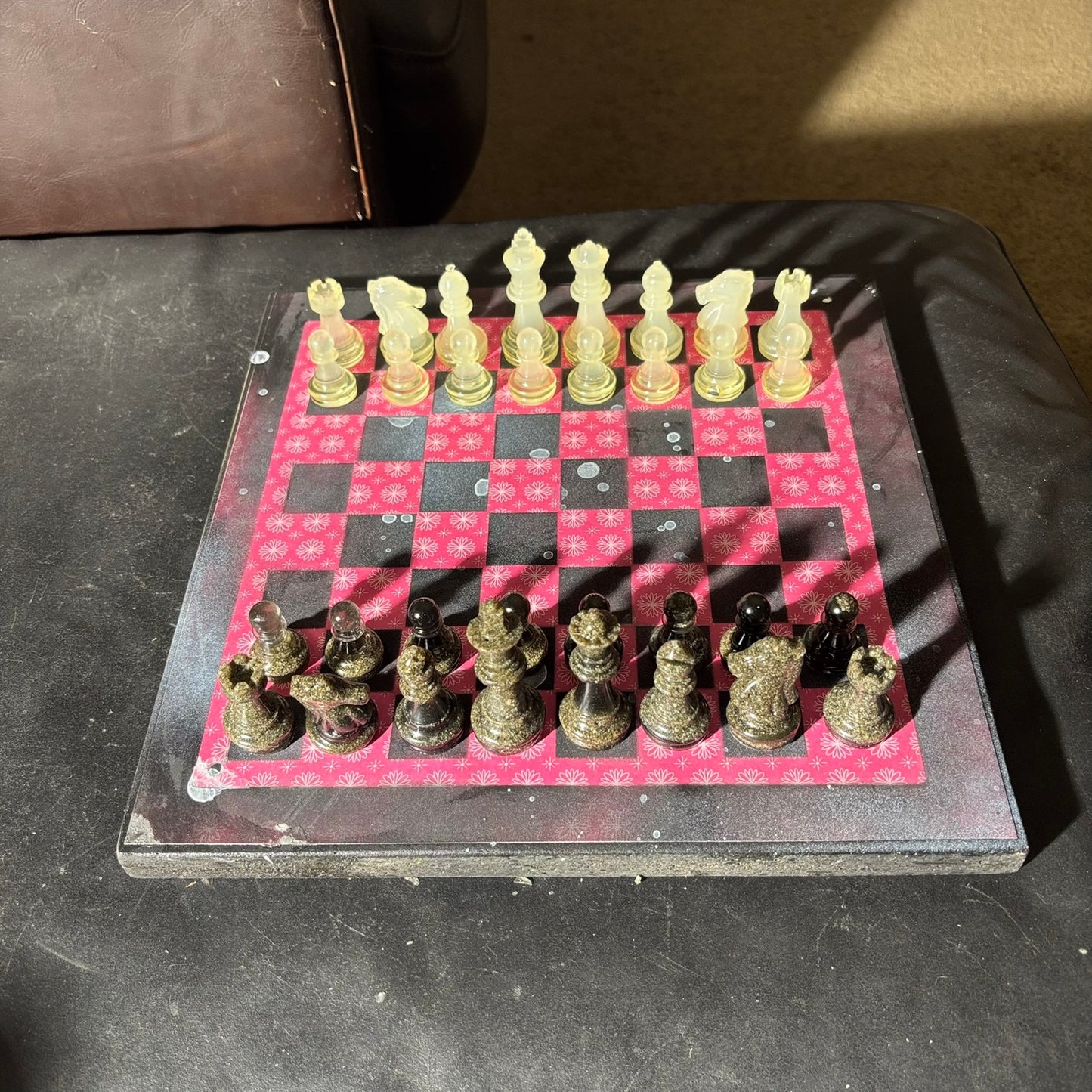 Vibrant Red - Scrapbook Chess Set