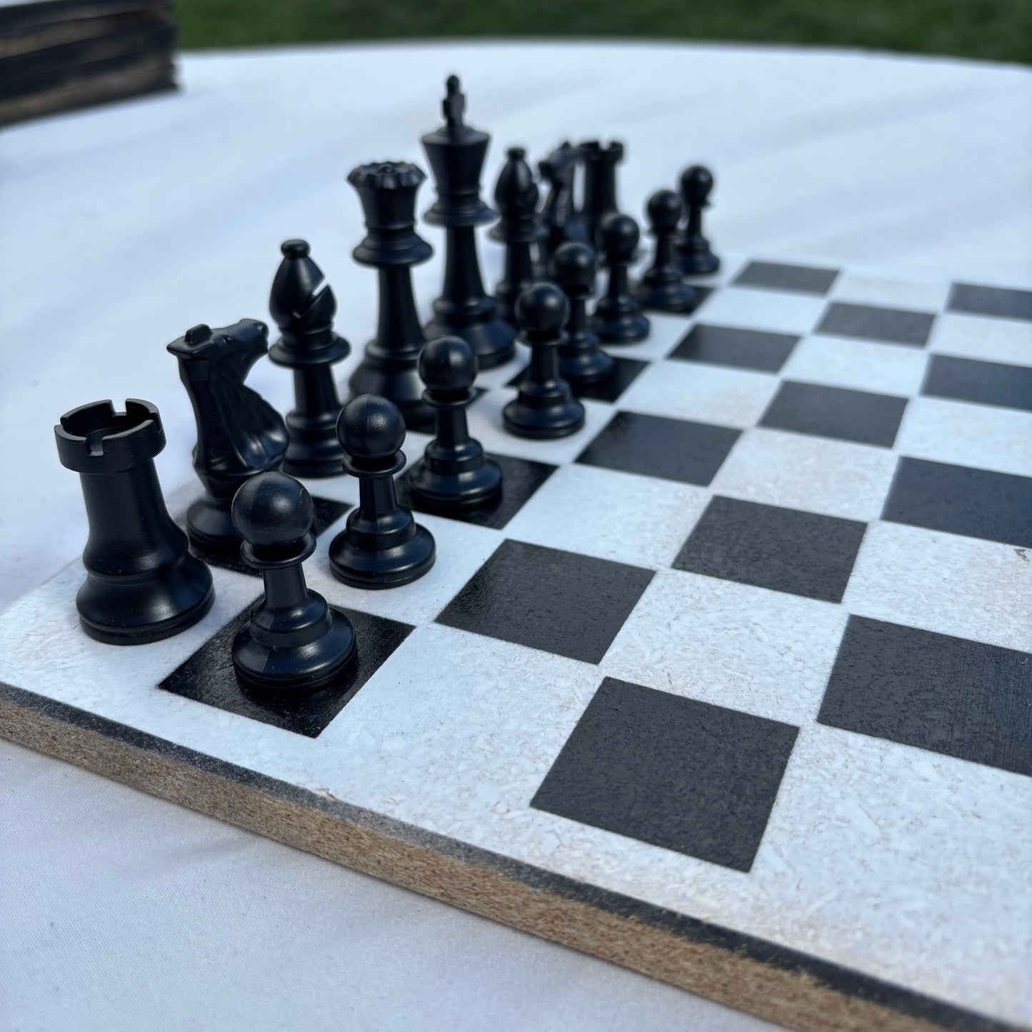 White & Black - Painted Chess Set