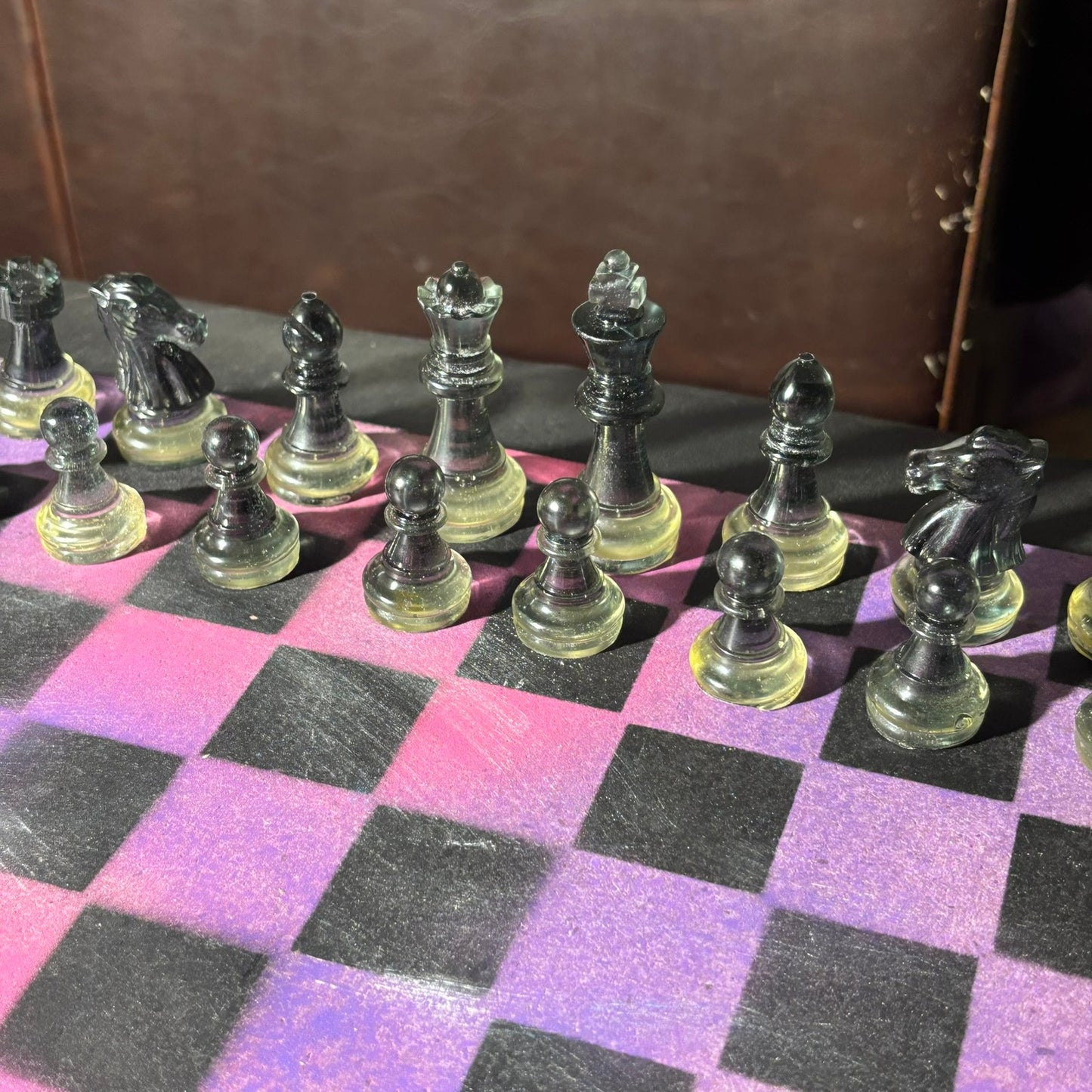 Purple & Pink Blush - Painted Chess Set