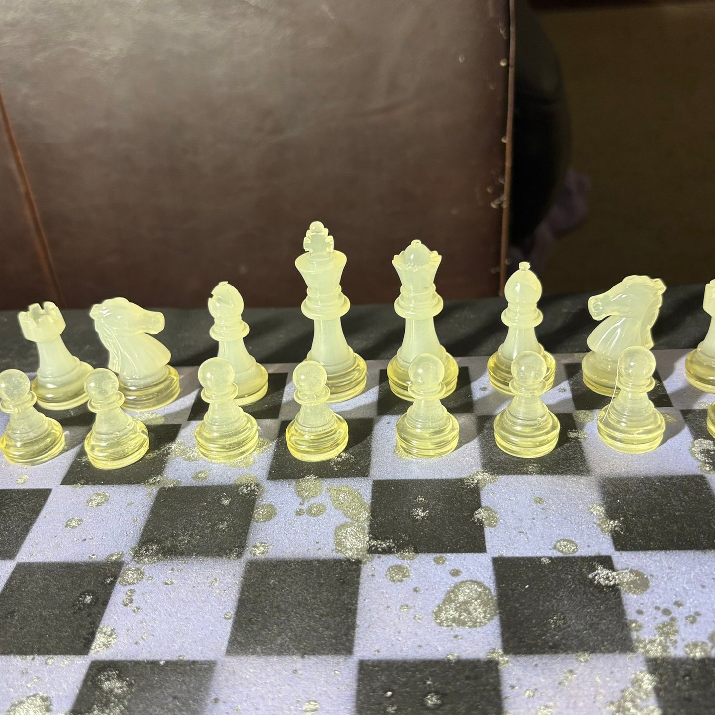 Purple Clean Pink - Painted Chess Set