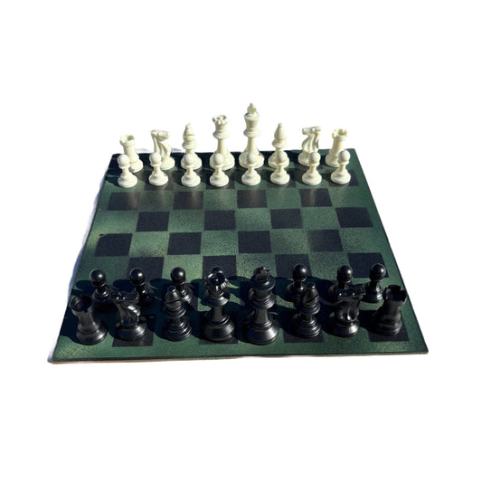 Dark Green - Painted Chess Set