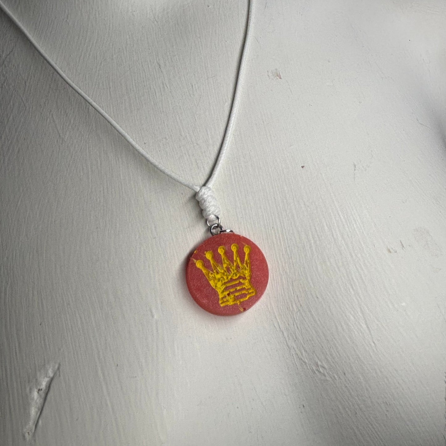 Red Queen - Handmade Resin Chess Necklace