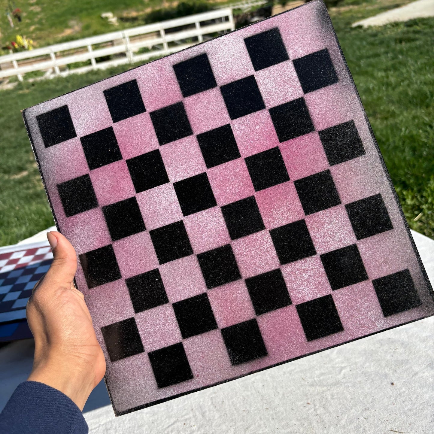 Pink Mist - Painted Chess Set
