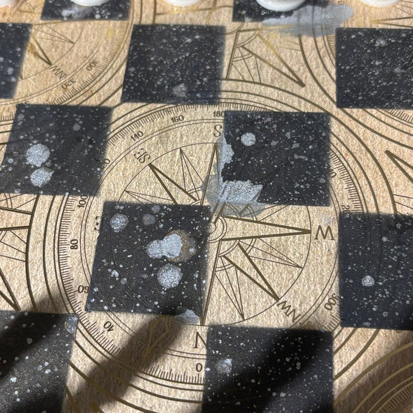 Vintage Golden Brown - Scrapbook Chess Set