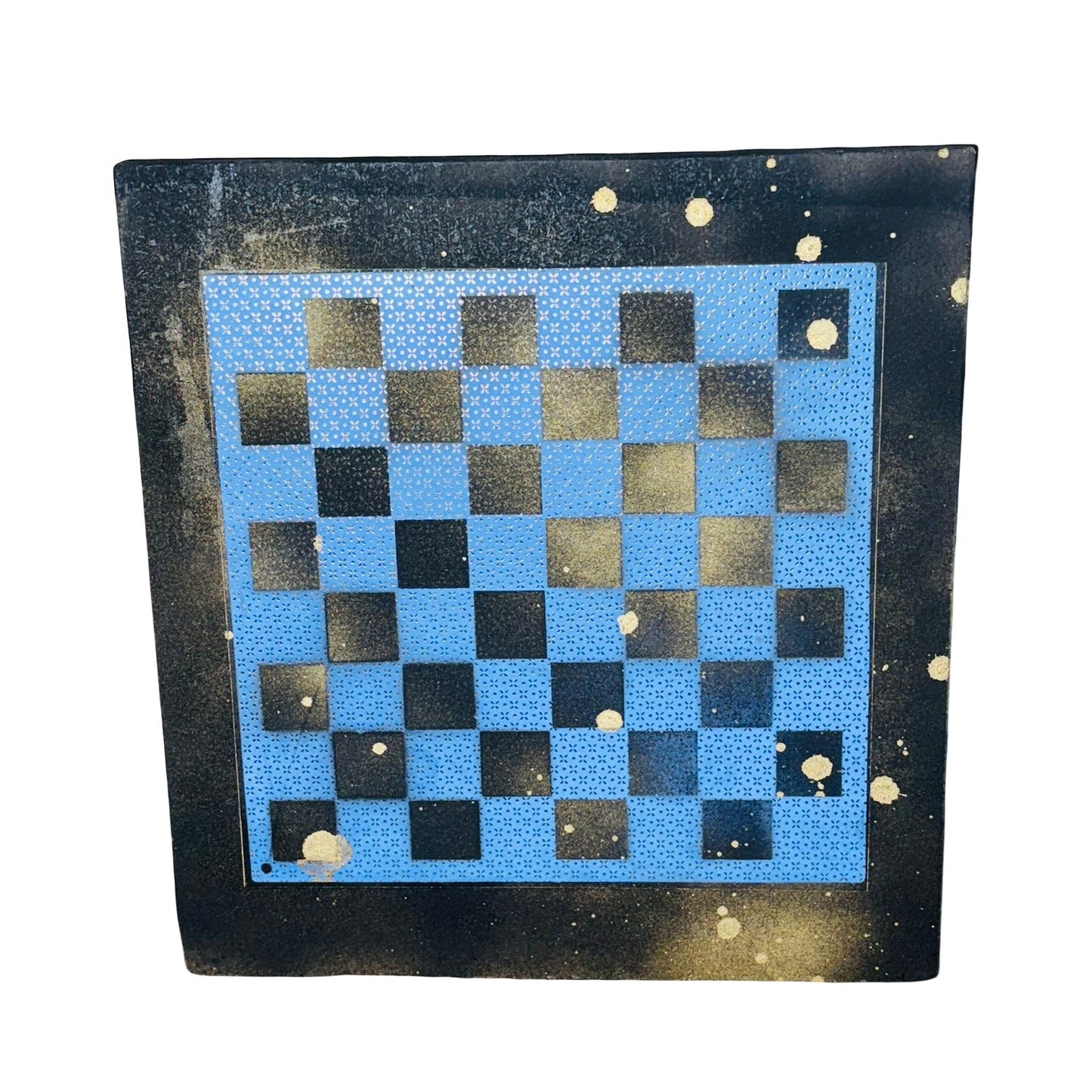 Golden Blue Pattern - Large Scrapbook Chess Board