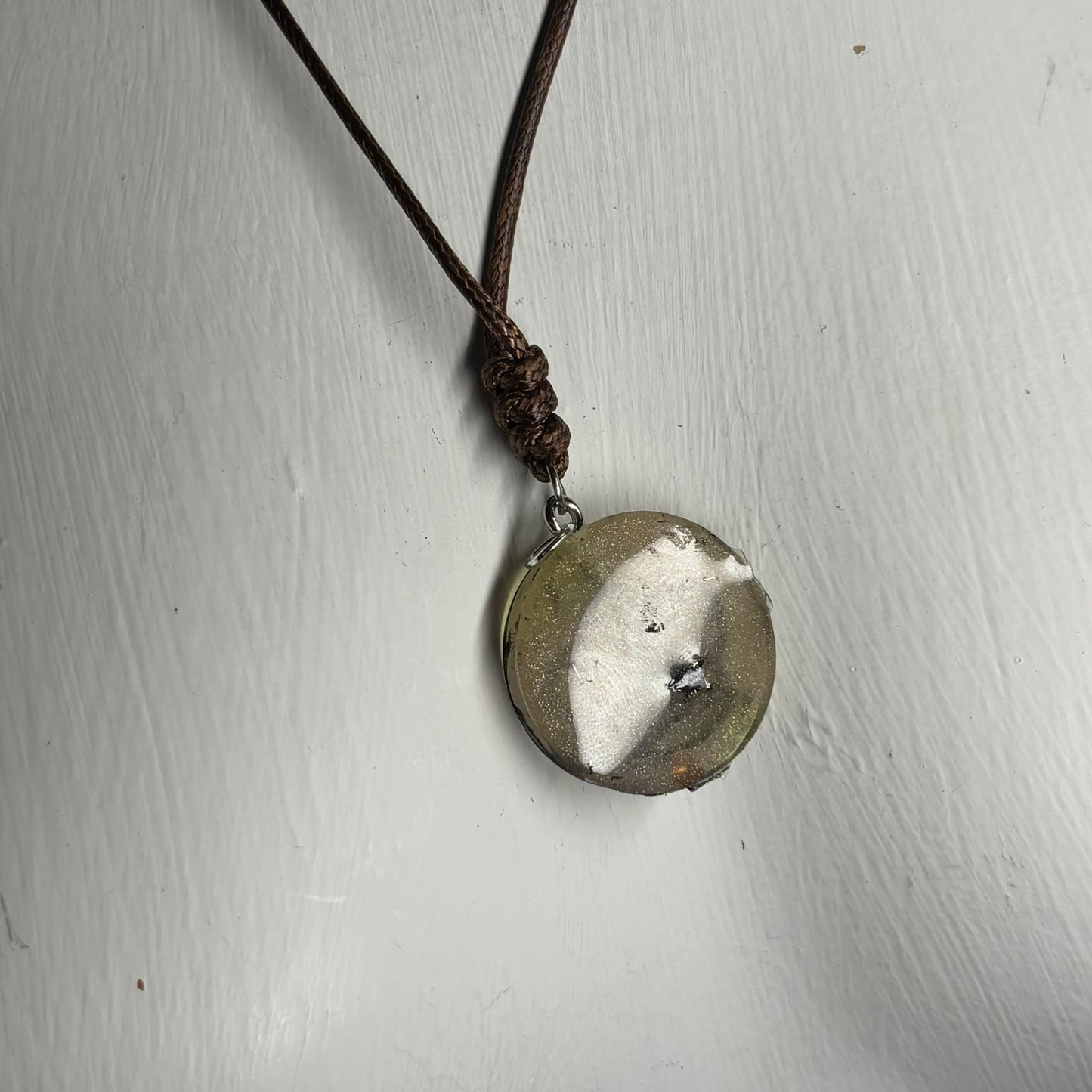 Classic Cream King - Handmade Resin Chess Necklace