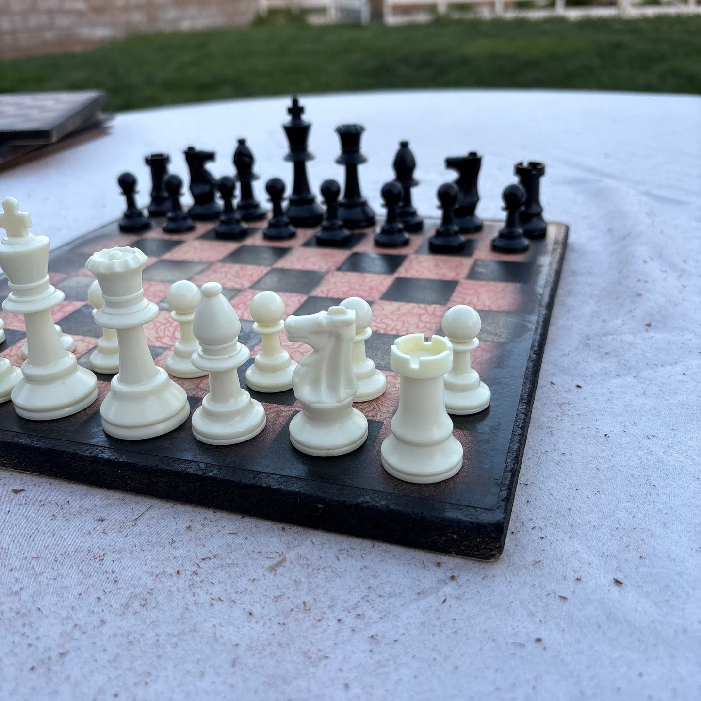 Peach Pattern - Scrapbook Chess Set
