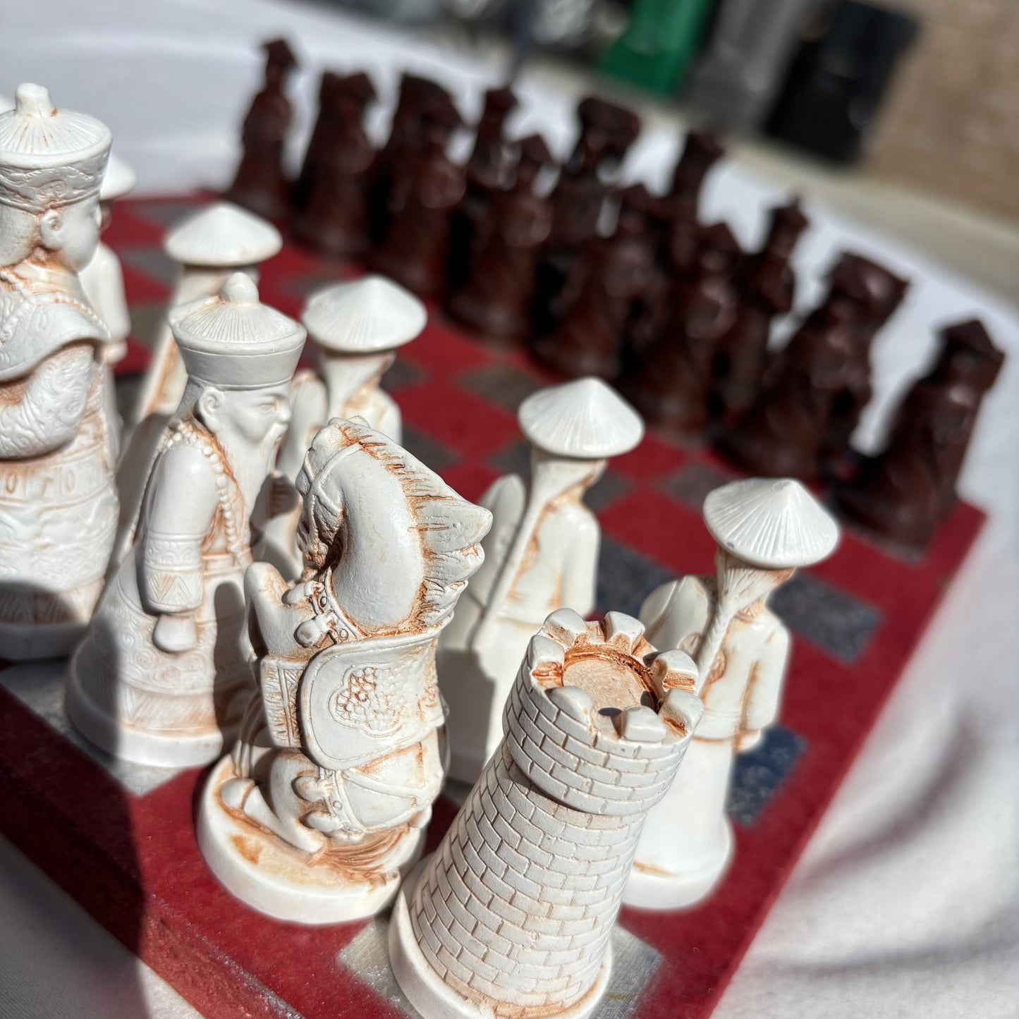 Red & Gold - Chinese Edition Chess Set