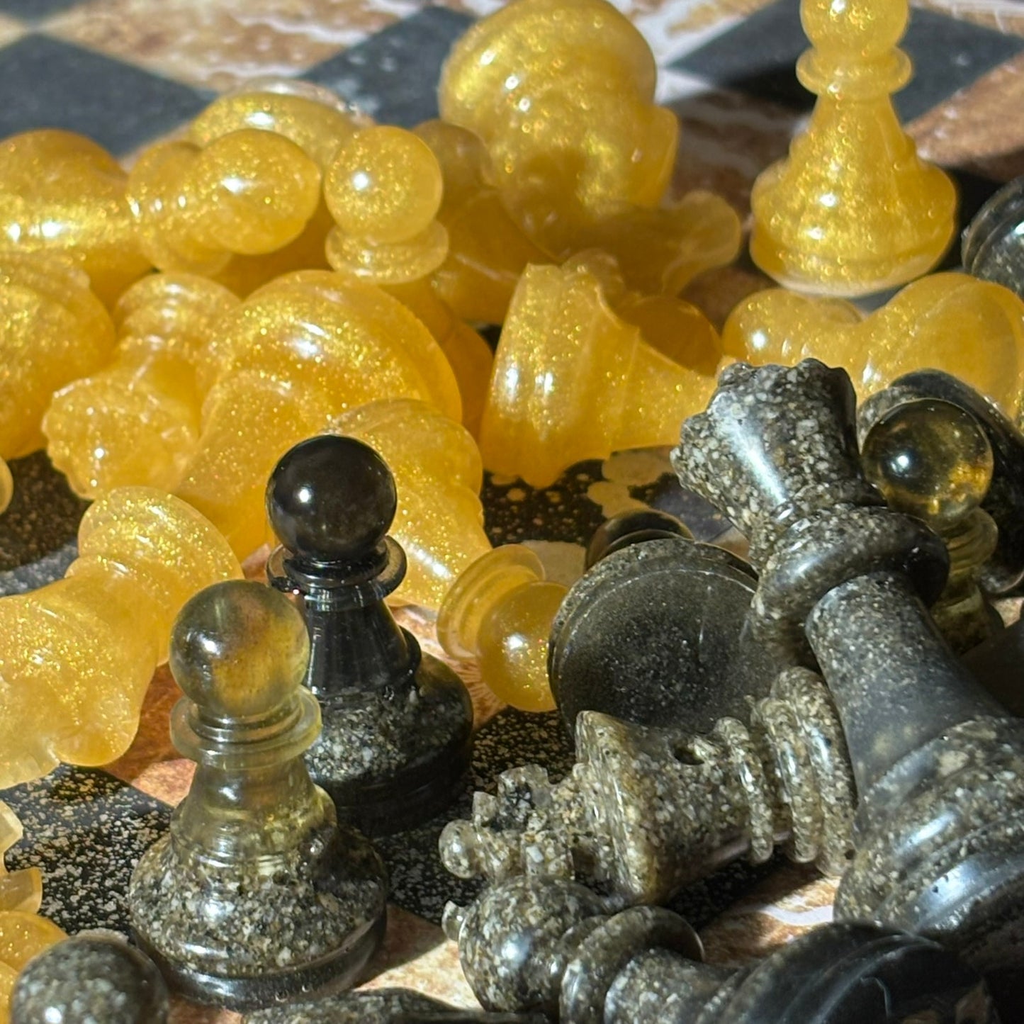 Golden Sunset - Scrapbook Chess Set
