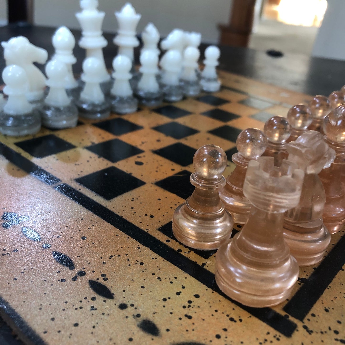 Safari Orange - Painted Chess Set