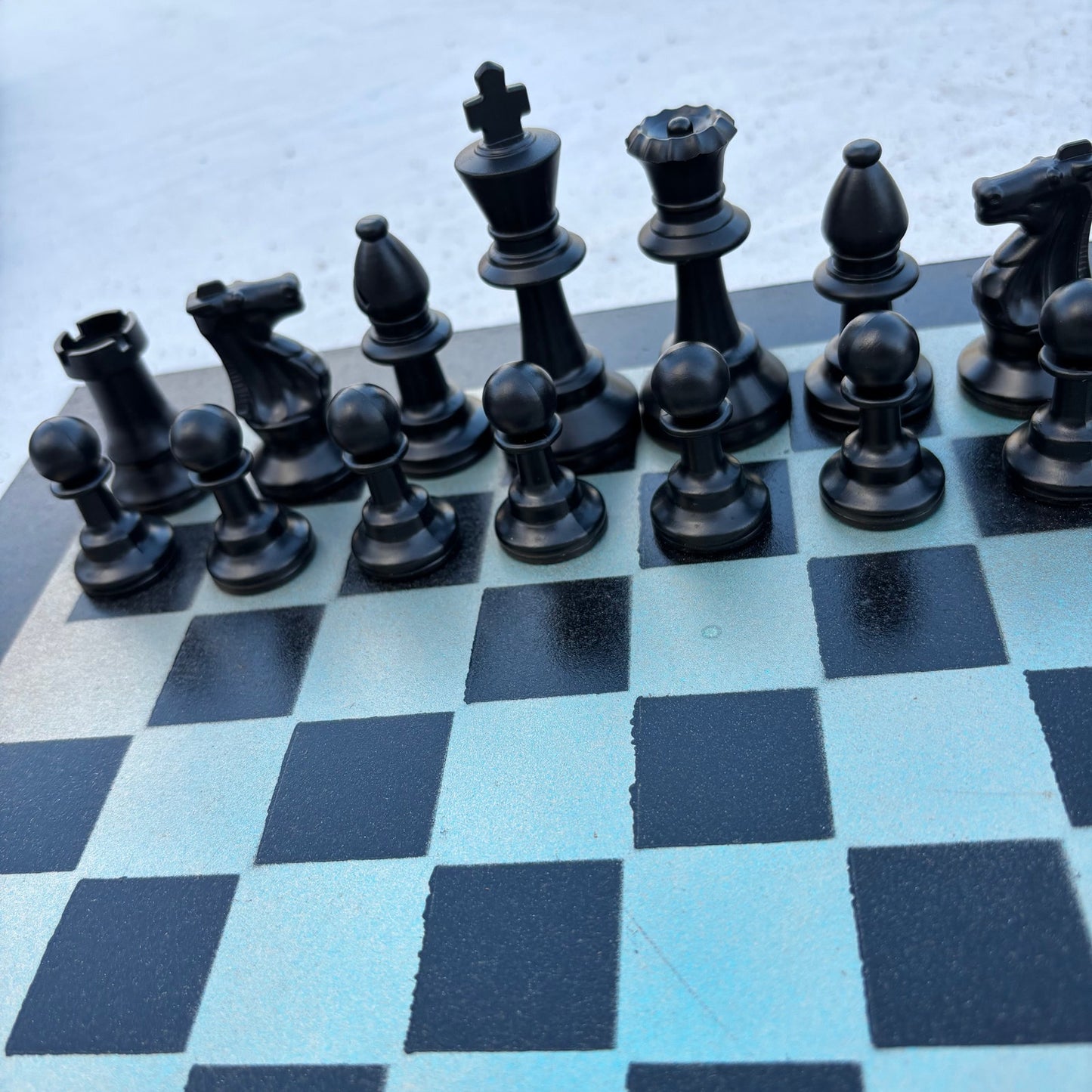 Metallic Green - Painted Chess Set