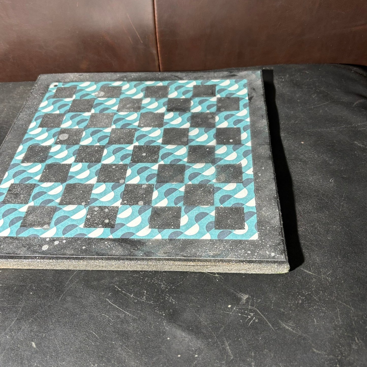 Splendid Green - Scrapbook Chess Board