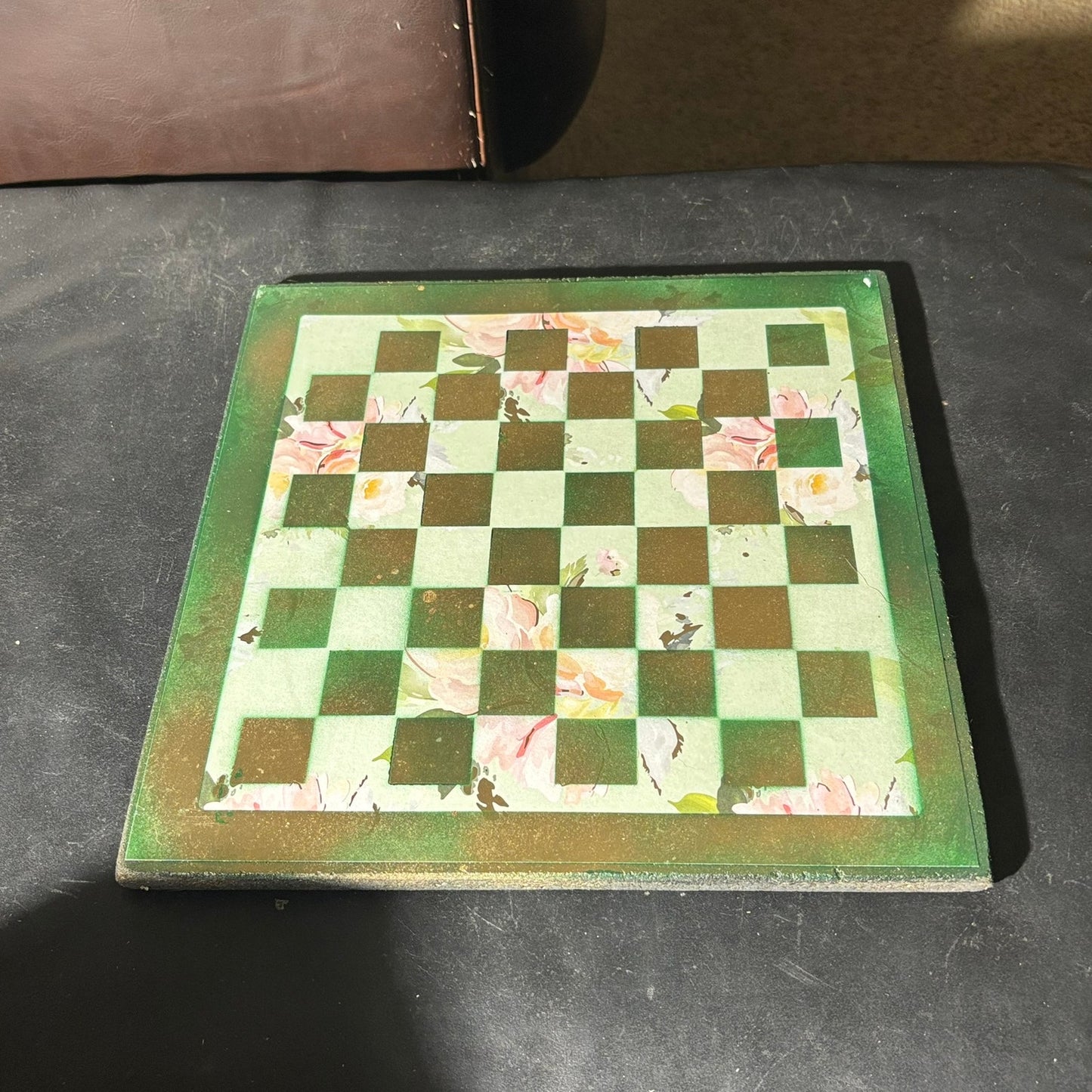 Luxury Pink Green - Scrapbook Chess Set