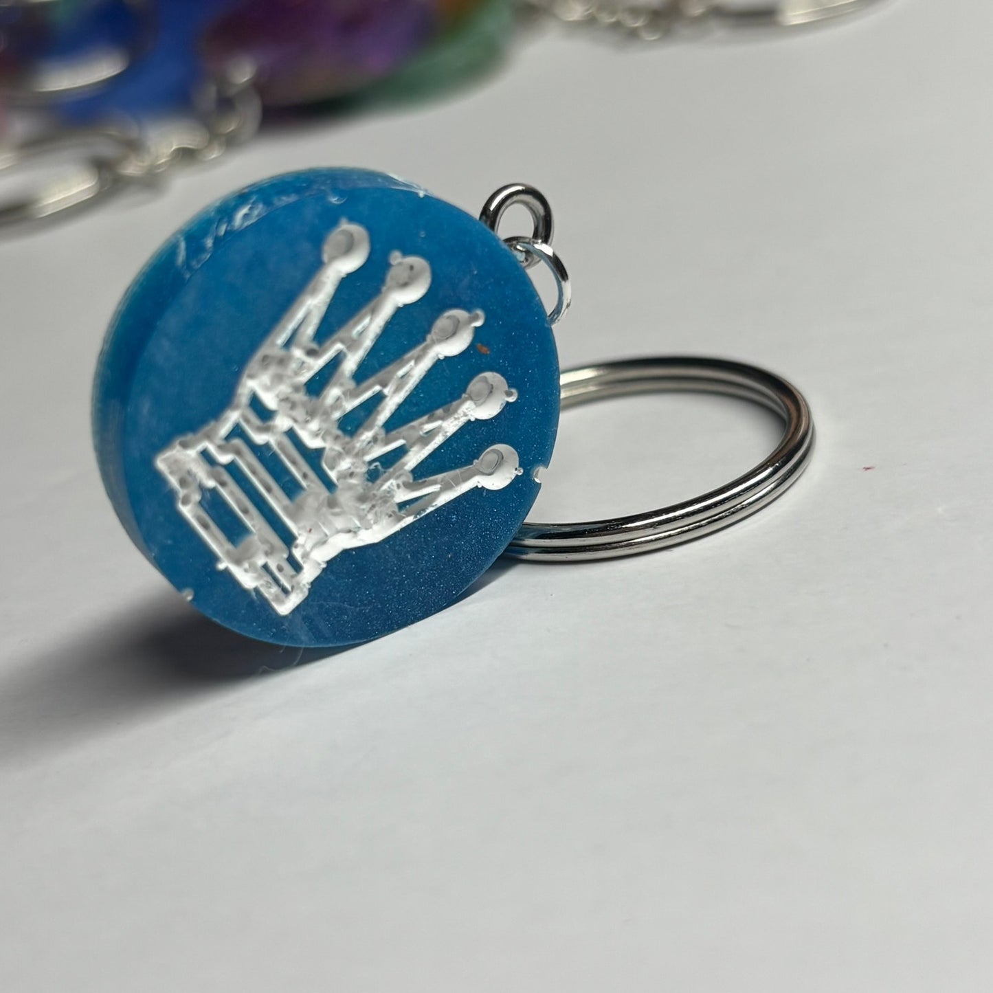 Blue Queen - Handmade Resin Keychain