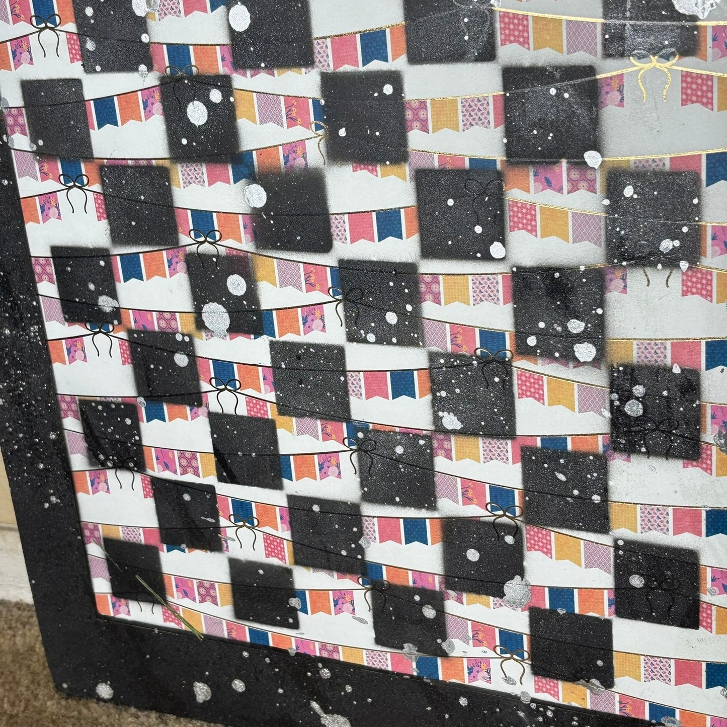Colorful Flags - Large Scrapbook Chess Board