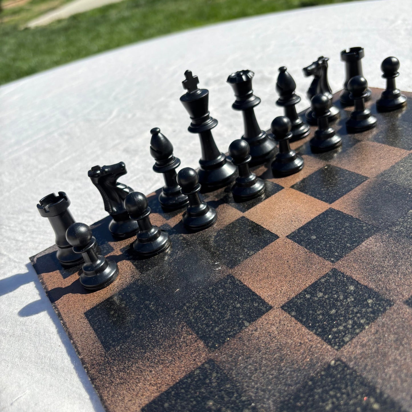 Vintage Brown - Painted Chess Set