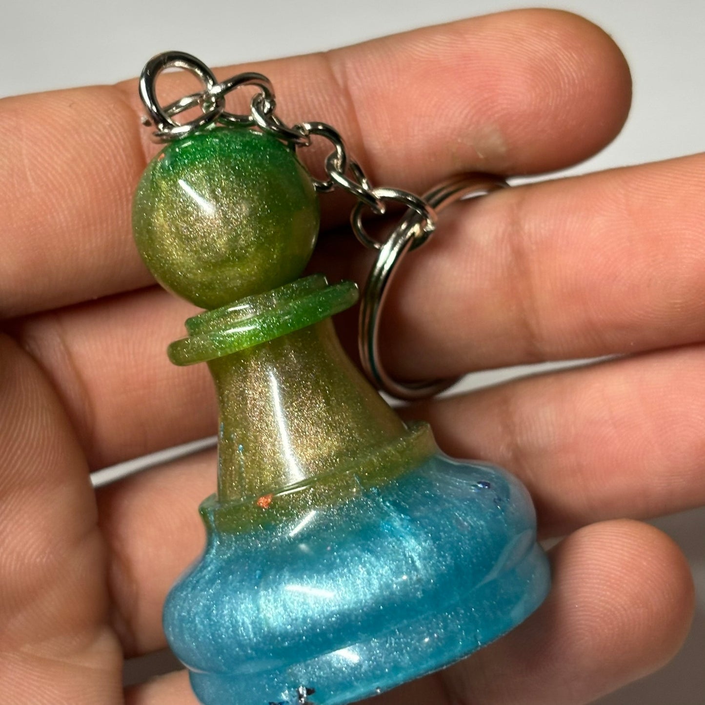 Colorful Pawn - Handmade Resin Keychain - Large Edition