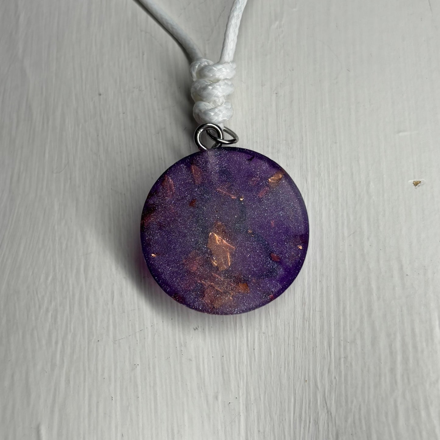 Purple Pawn - Handmade Resin Chess Necklace - Flat Edition