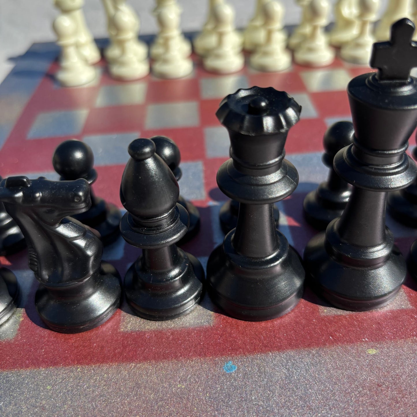 Silver Violet - Painted Chess Set