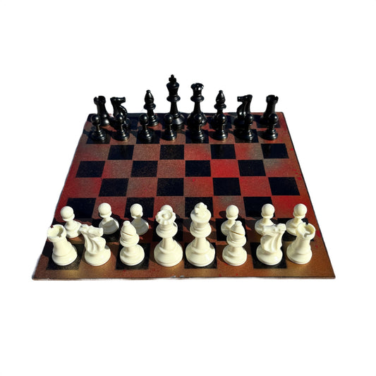 Goldish Red - Painted Chess Set