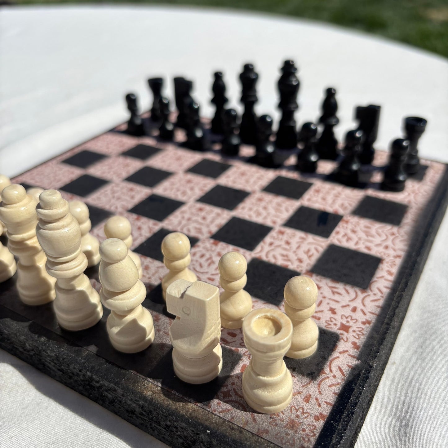 Vintage Cream - Scrapbook Chess Set
