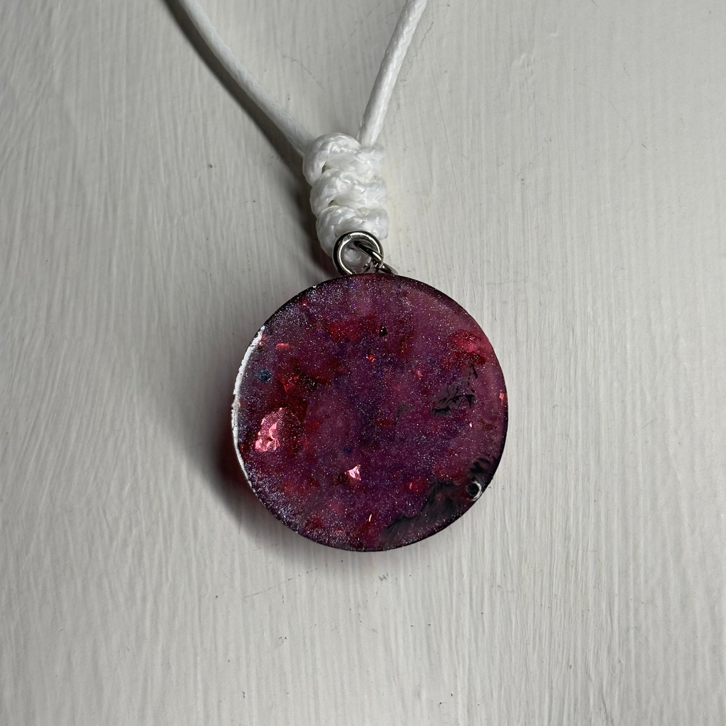 Purple King - Handmade Resin Chess Necklace - Flat Edition