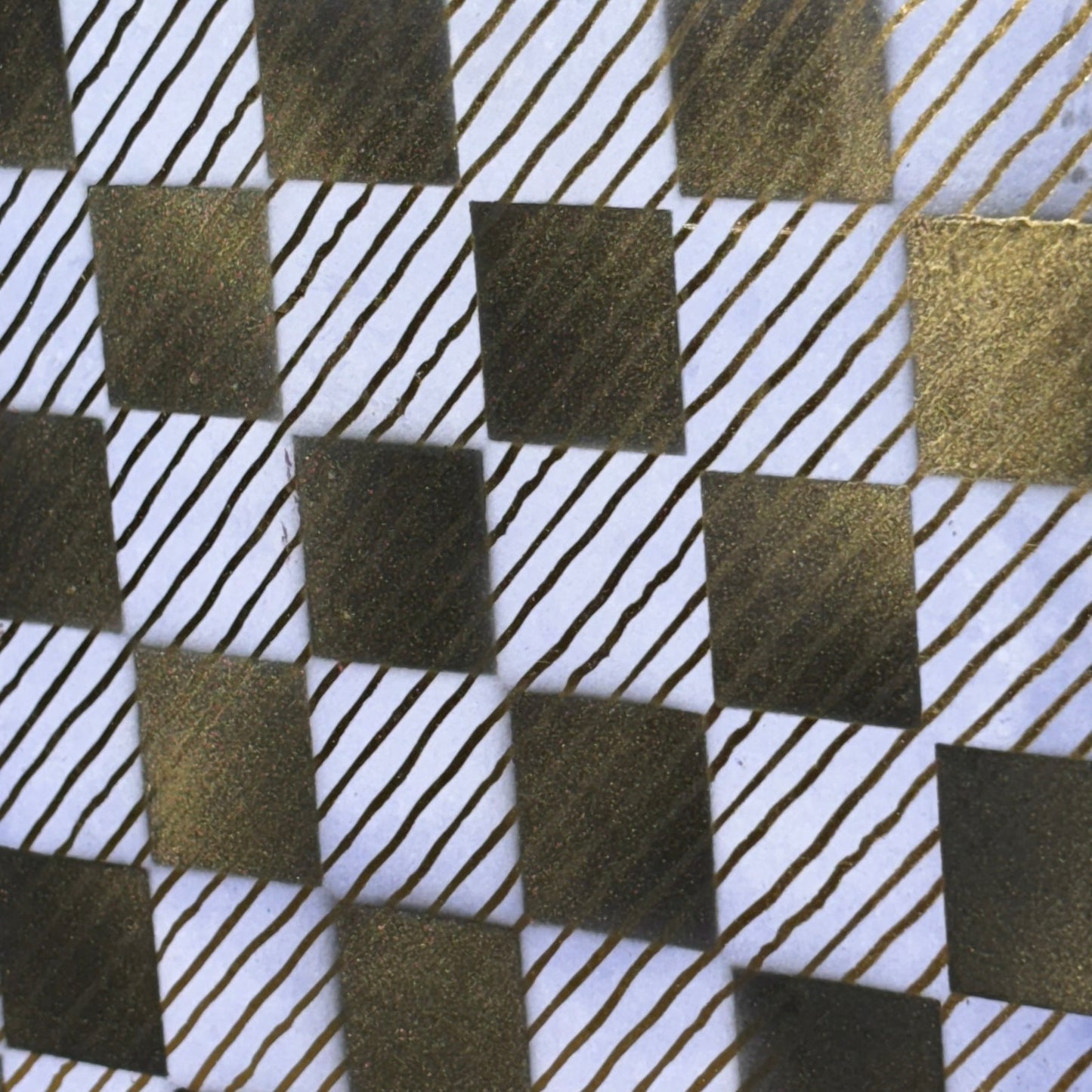 Blue Gold Stripes - Scrapbook Chess Board
