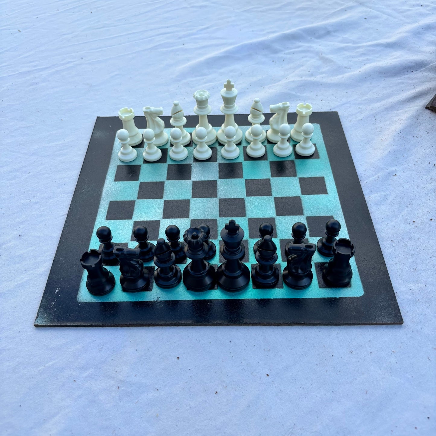 Mint Green - Painted Chess Set