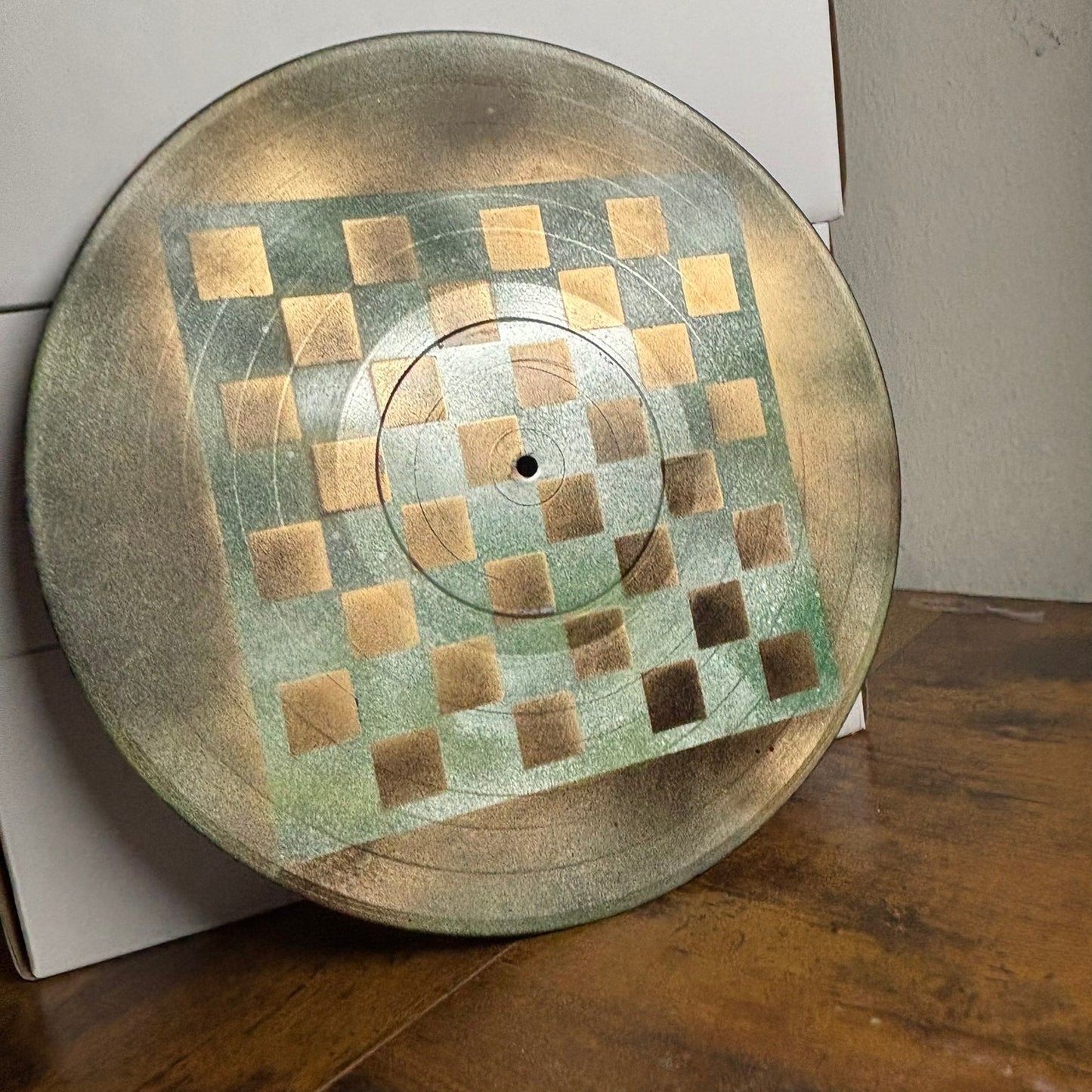 Golden Green Breeze - Vinyl Chess Board