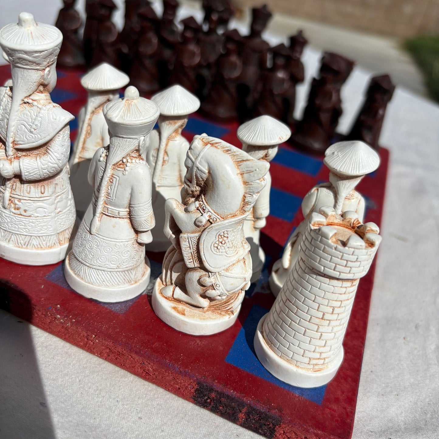 Blue & Red - Chinese Edition Chess Set