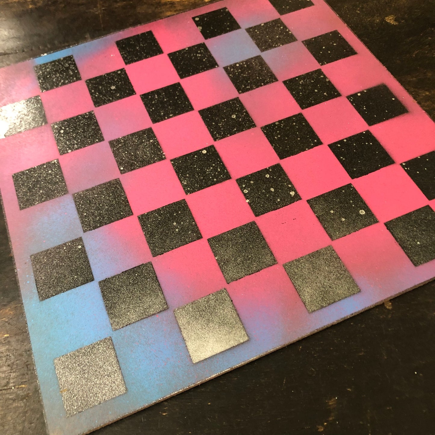 Pink Space - Painted Chess Set