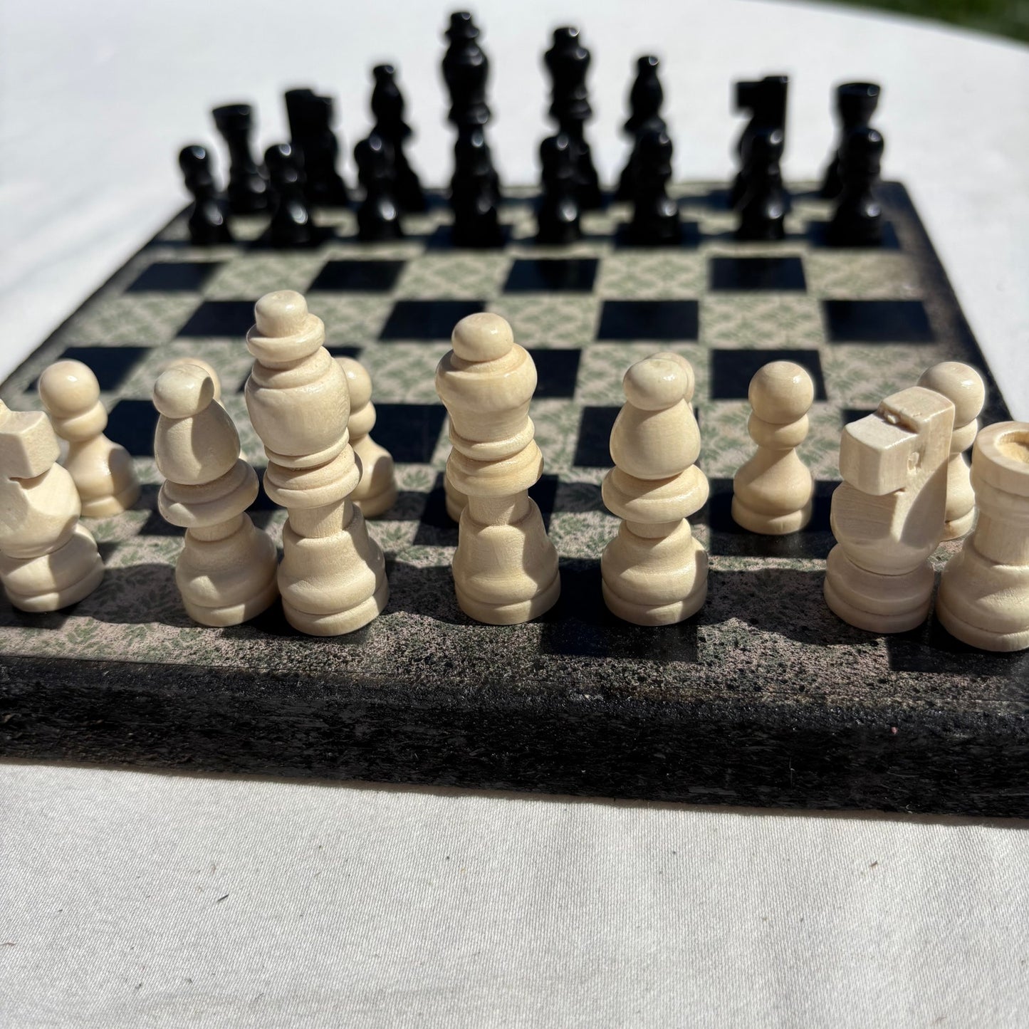 Vintage Green - Scrapbook Chess Set