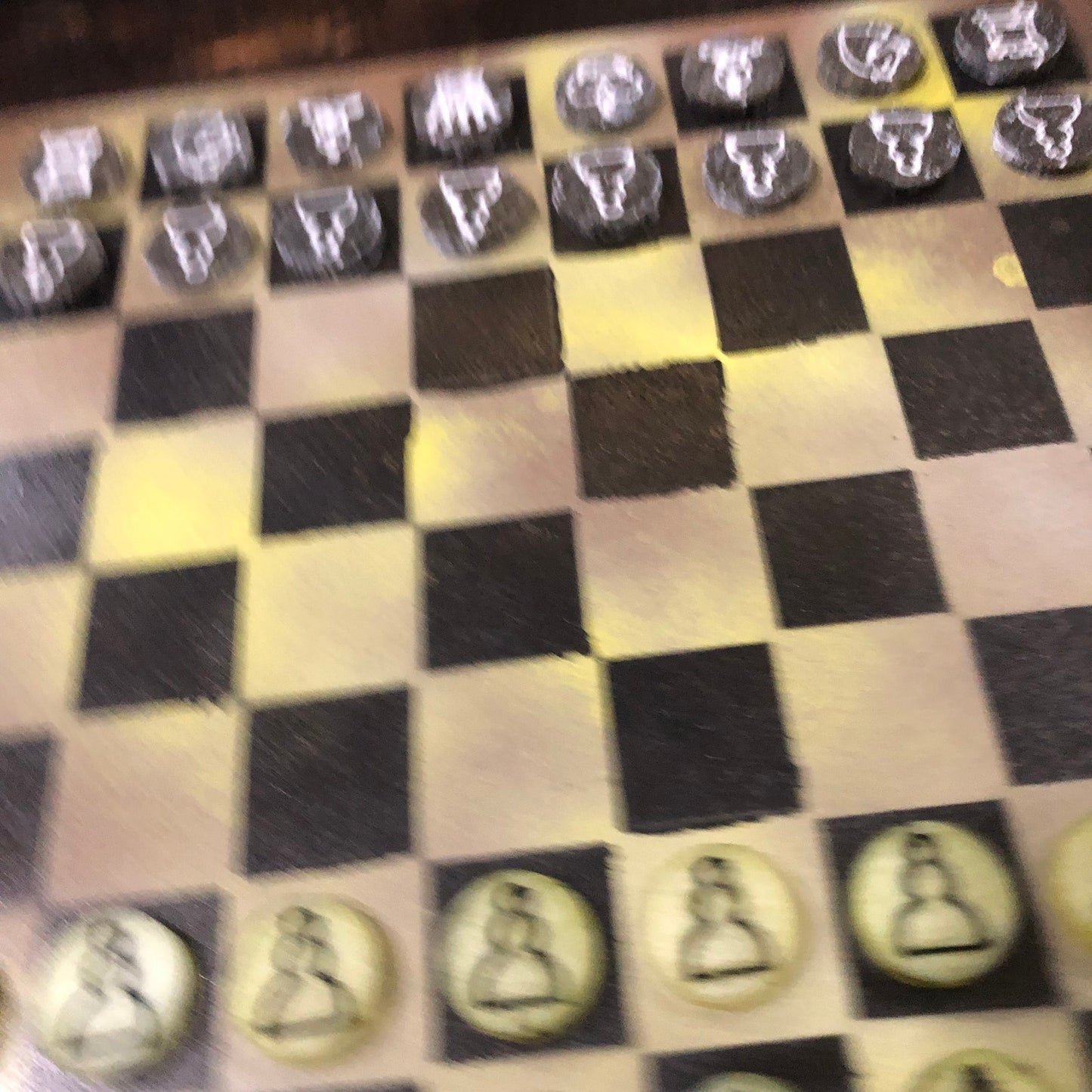 Dirty Green - Painted Chess Set