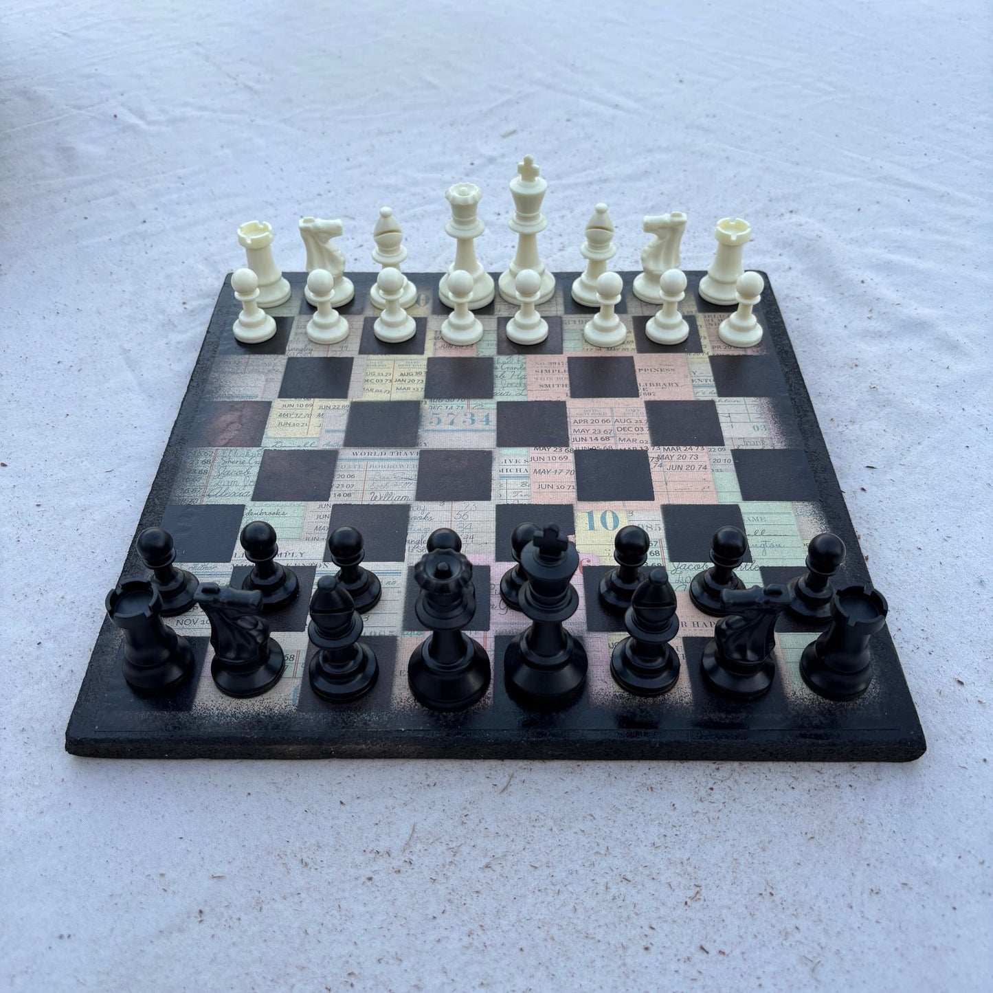Old Writing - Scrapbook Chess Set